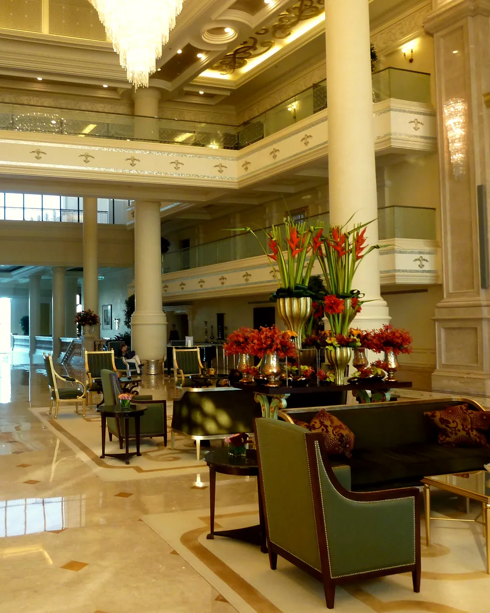 The gilded atrium of Emirates Palace, Abu Dhabi